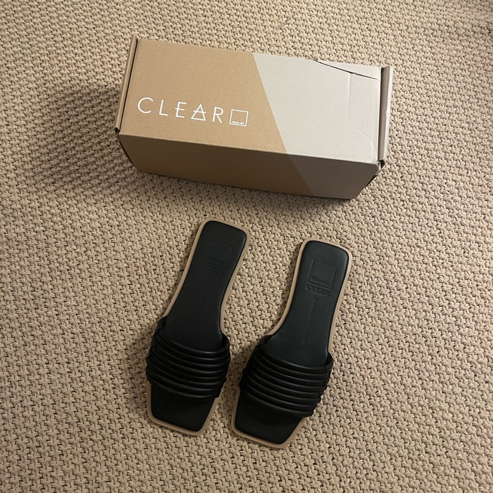 Dolce Vita Black Slide Sandals